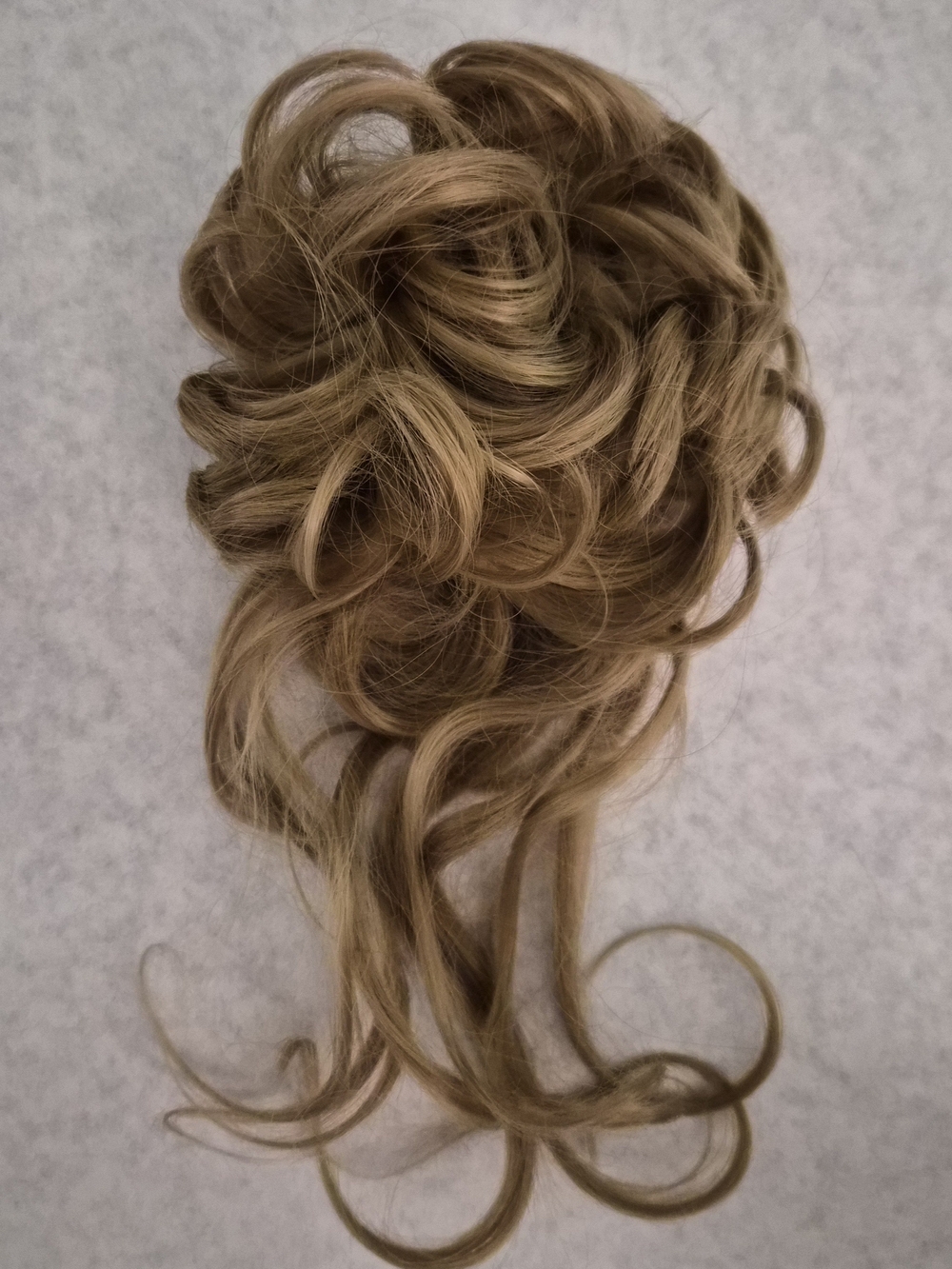 Women’s Light Brown Curly Hairpiece - Voluminous Updo Extension